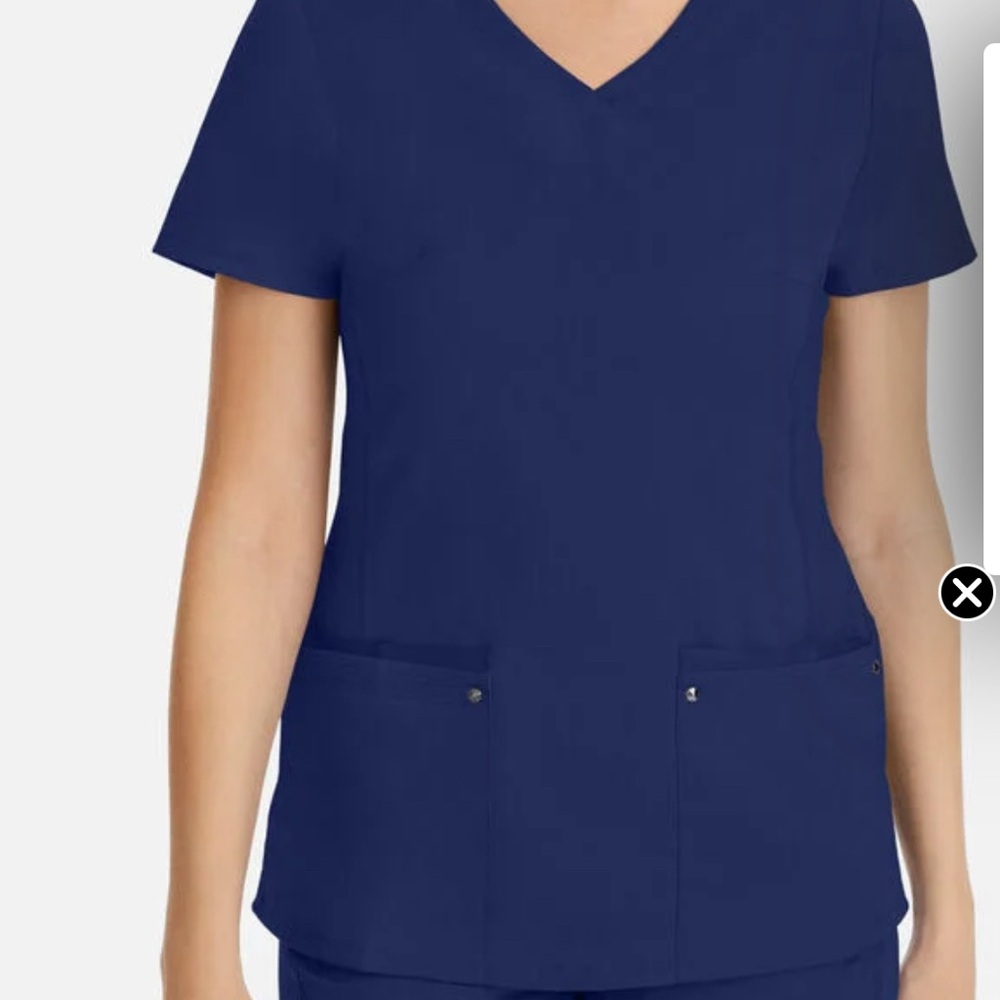 Navy Blue Women's Scrub Top